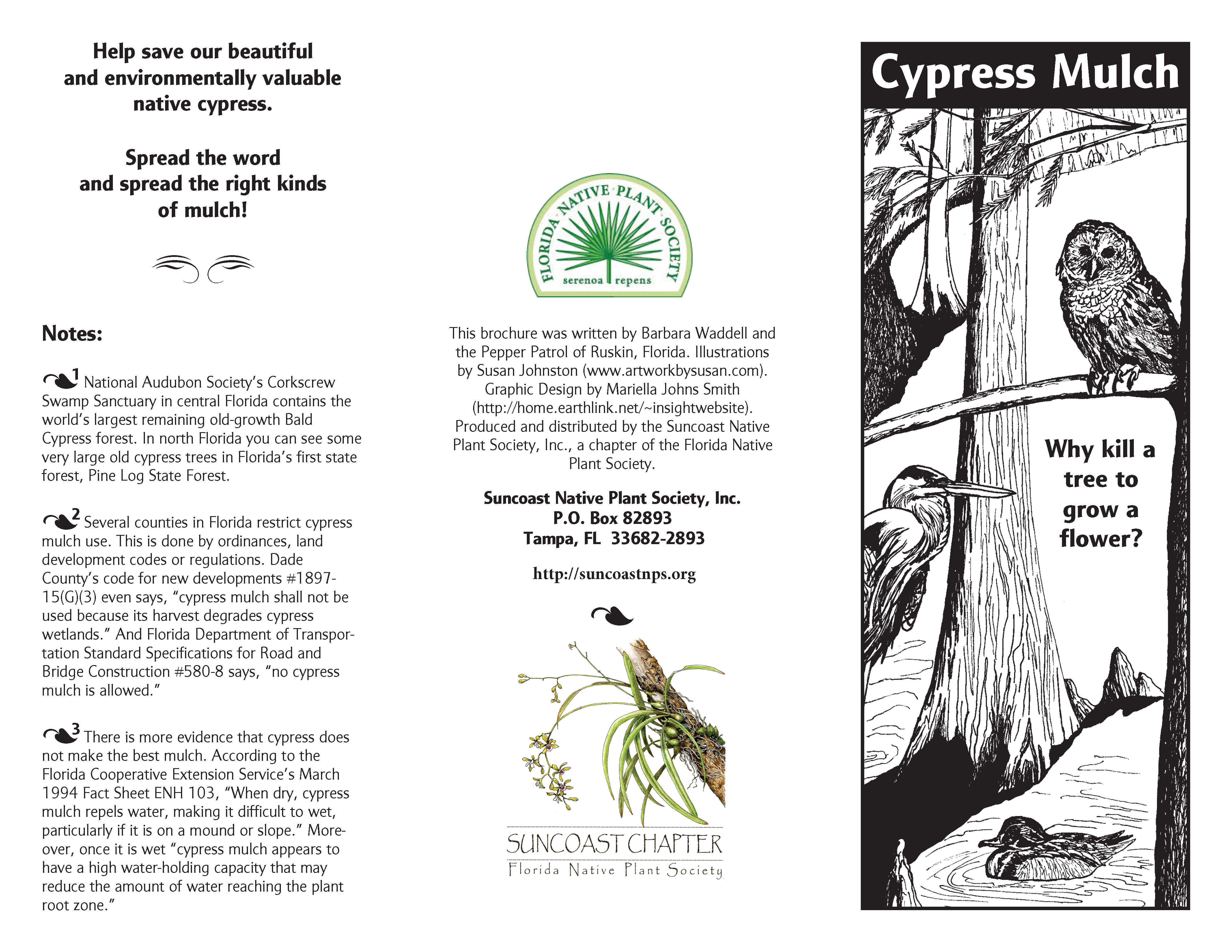 Do Not Use Cypress Mulch Brochure